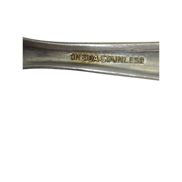 Oneida Sand Dune Groove Down Side Stainless Steel Soup Spoons Set of 3 - Picture 4 of 5